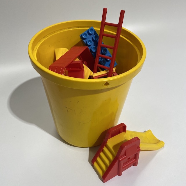 BLOCKS, Plastic in Yellow Bucket